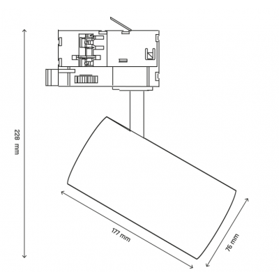 ANDROMEDA PRIME NA SZYNOPRZEWÓD 3F CCT 16W 230V 25st IP20 śr. 63x134x184mm BIAŁY SPECTRUM (SLI033038CCT_PW)